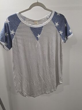 7th Ray Navy Star Tee